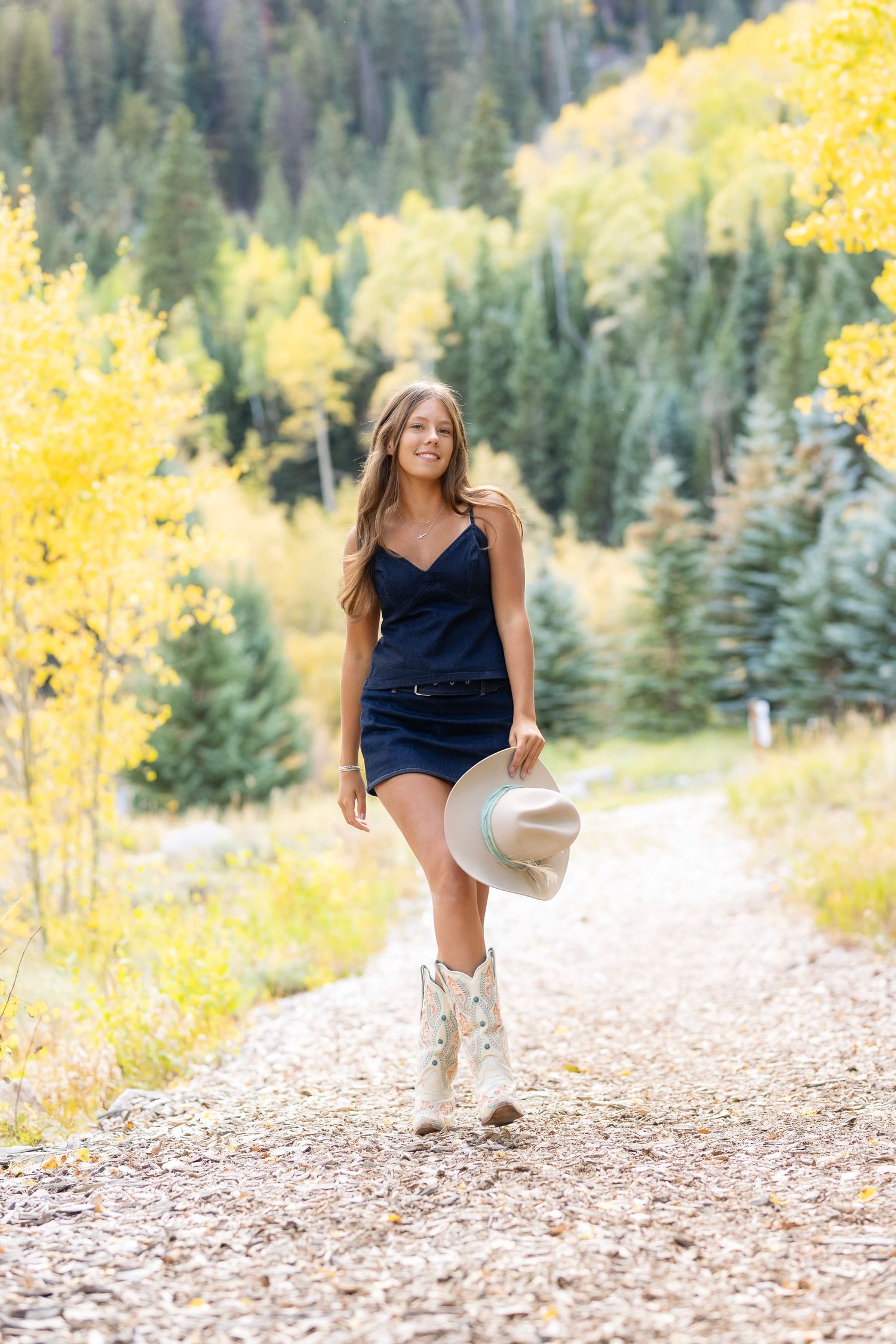 Fun Aspen senior photo shoot with natural candid moments