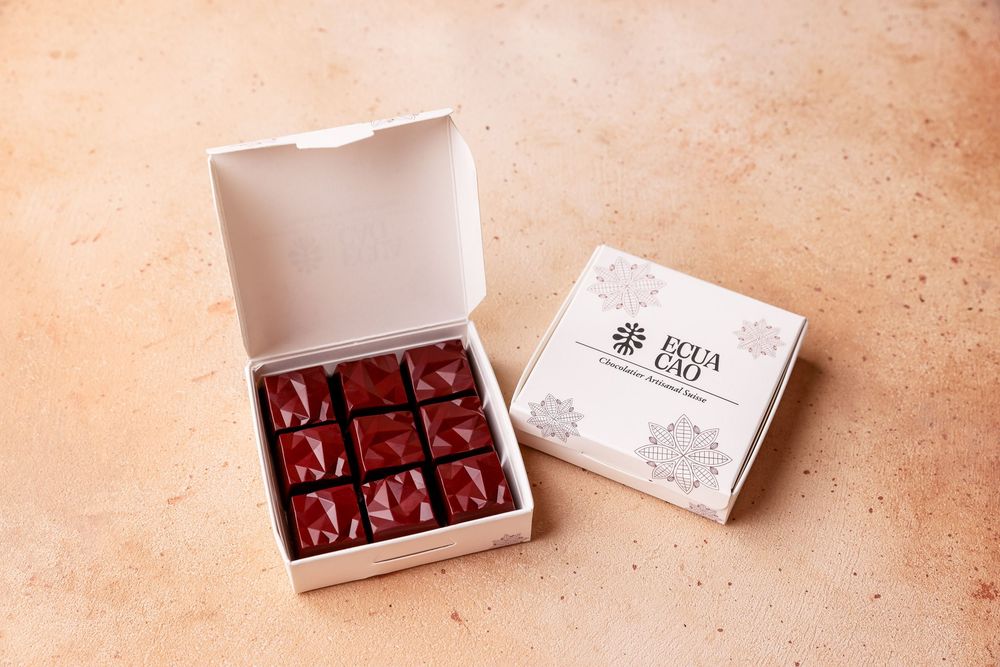 Shooting photo des pralinés de chocolat d’origine Ecuacao