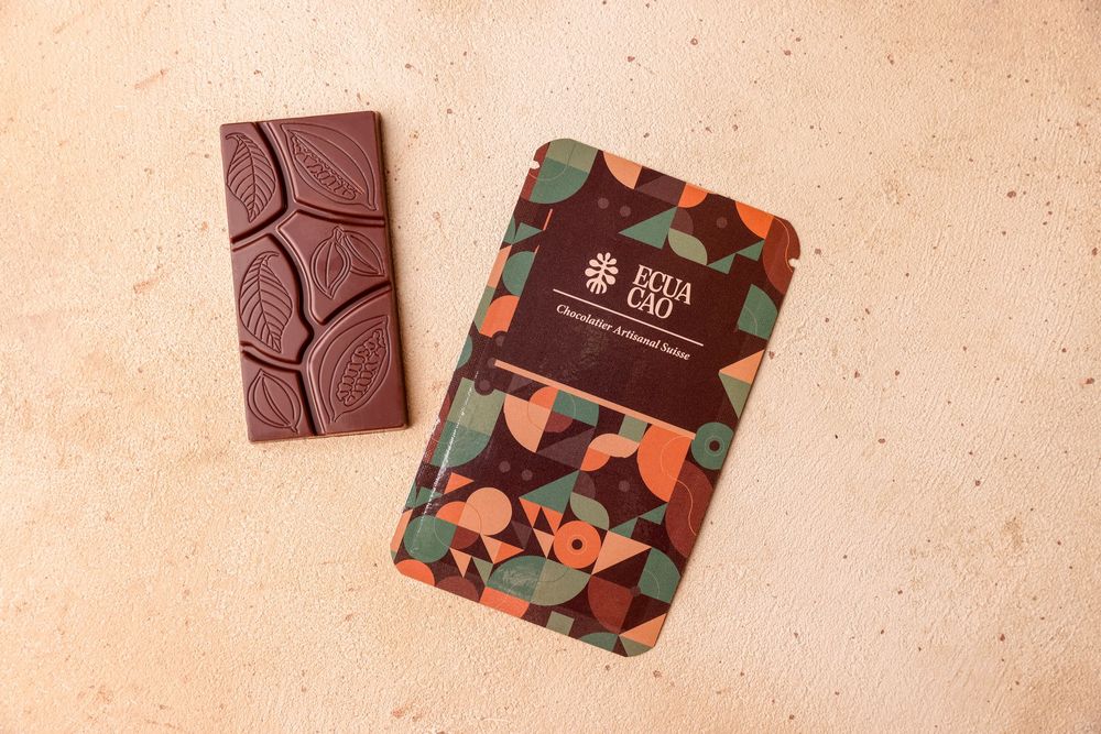 Shooting photo des tablettes de chocolat d’origine Ecuacao
