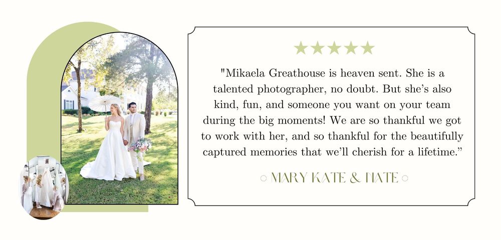 Mikaela Greathouse is heaven sent. We are so thankful we got to work with her and for the beautifully captured memories we'll cherish!