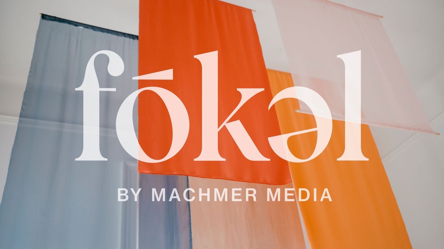 Fokal by Machmer Media logo design shown against an orange and white background.