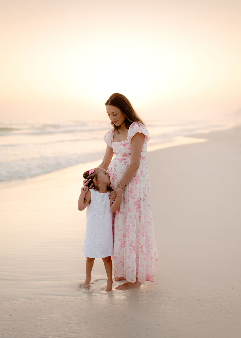 Santra Rosa Beach Family maternity photographer at the beach during sunset. Kid friendly and affordable portraits by Grayton Beach