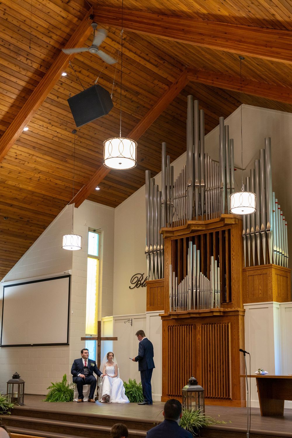 Wedding ceremony at Maranatha Christian Reformed Church.