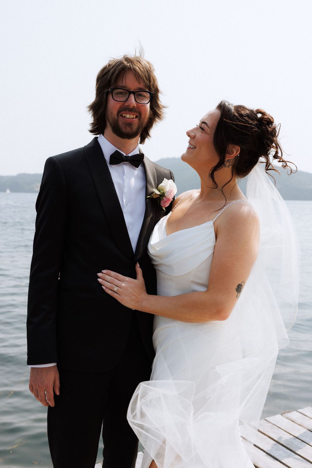 Candid bridal party photos in Trinity, Newfoundland captured by Newfoundland documentary style photographer Kaitlyn Yvette