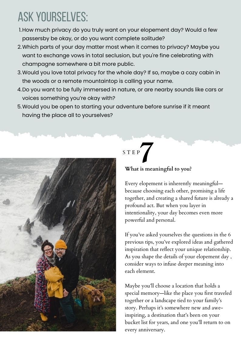 A couple stands together against a dramatic mountain backdrop in Scotland's rugged landscape during their wedding.