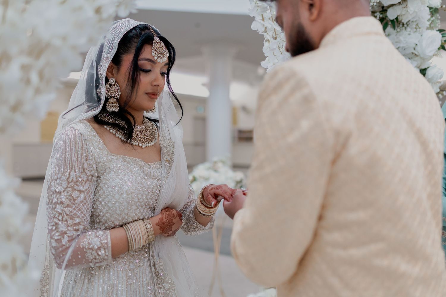 Family witnessing Muslim Nikkah ceremony ISNA mosque