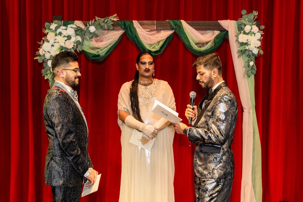 Boston wedding photographer, Huntington Theatre wedding, Boston Globe featured wedding, LGBTQ wedding Boston, Cultural Indian wedding