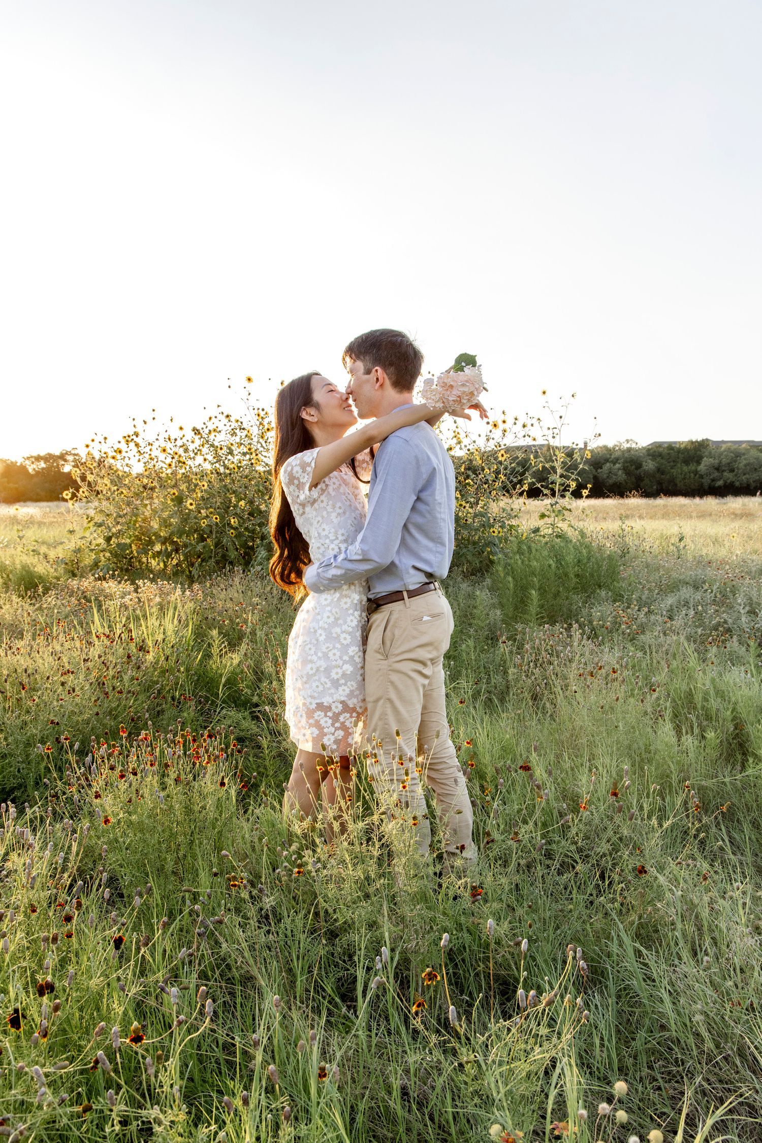 Fredericksburg vineyard engagement photography with intimate couple moments