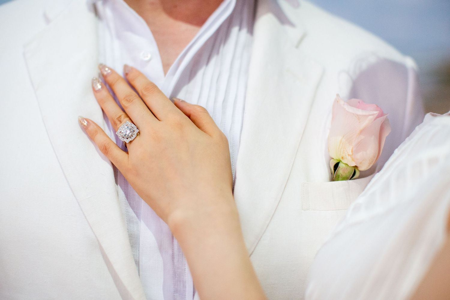 Bride and groom. Ring shot. Micro wedding in San Juan, Puerto Rico.