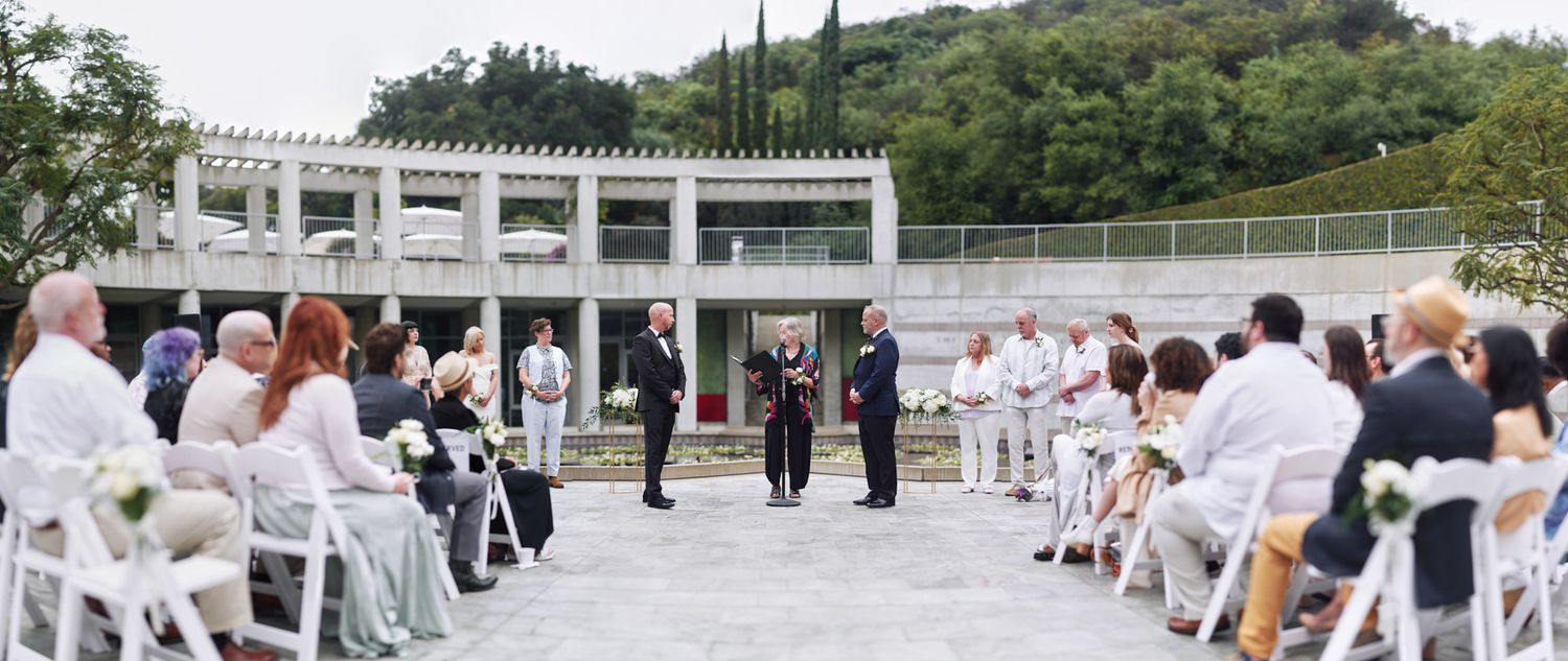 Skirball Cultural Center same sex wedding photo