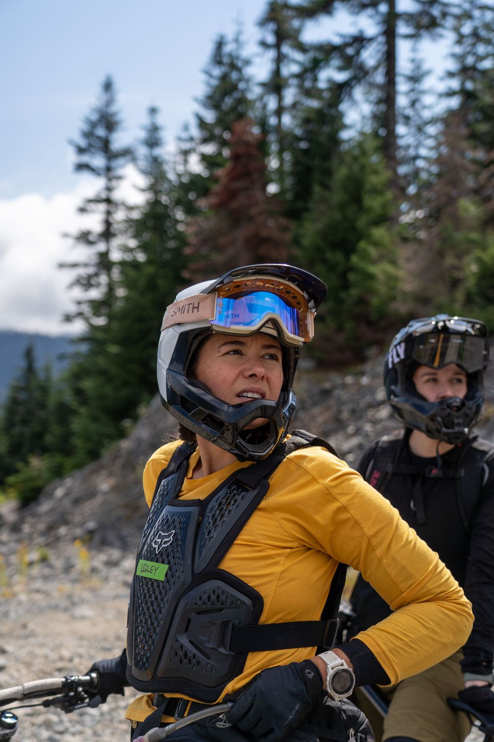 Biker in helmet