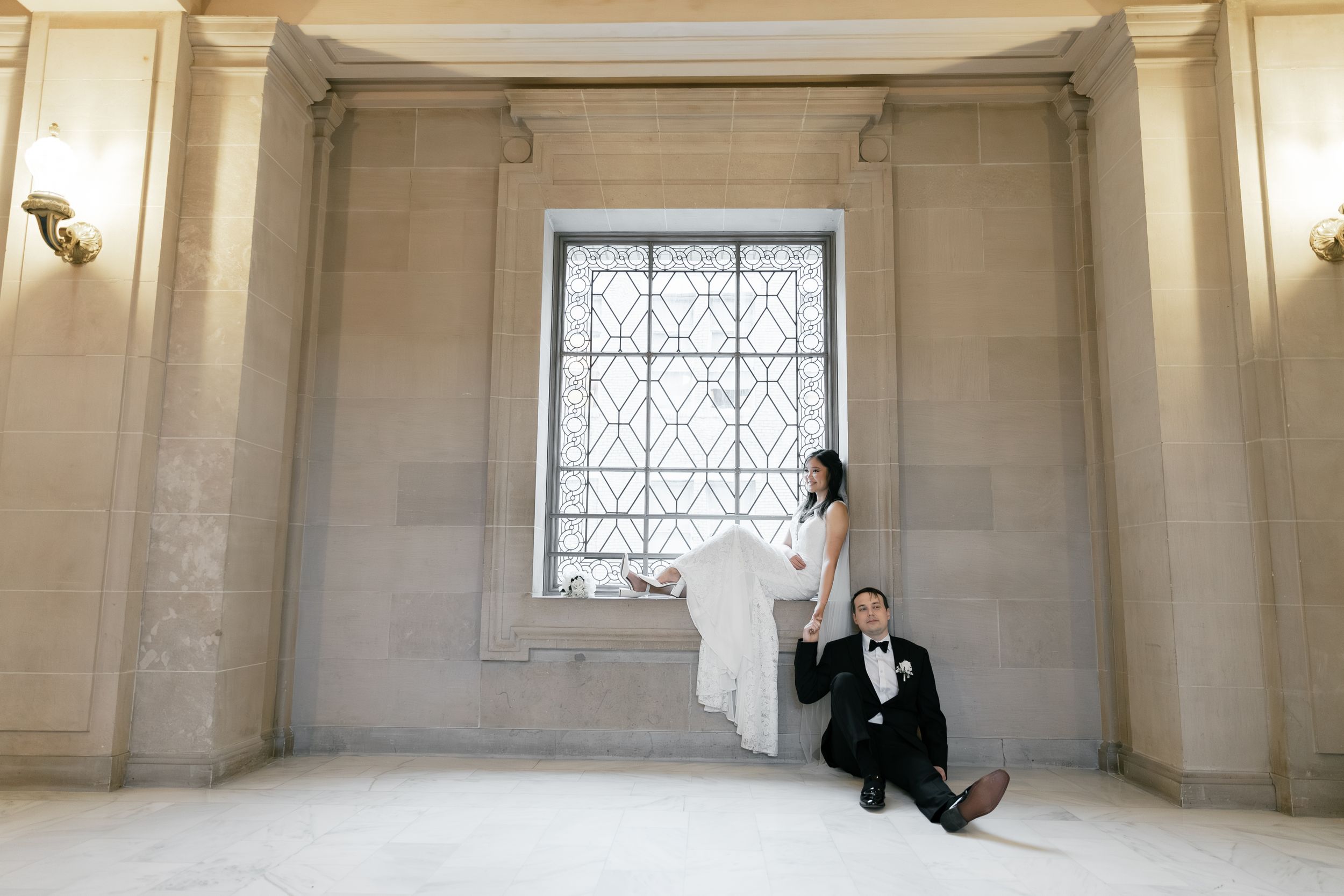 San Francisco city hall wedding elopement, engagement
