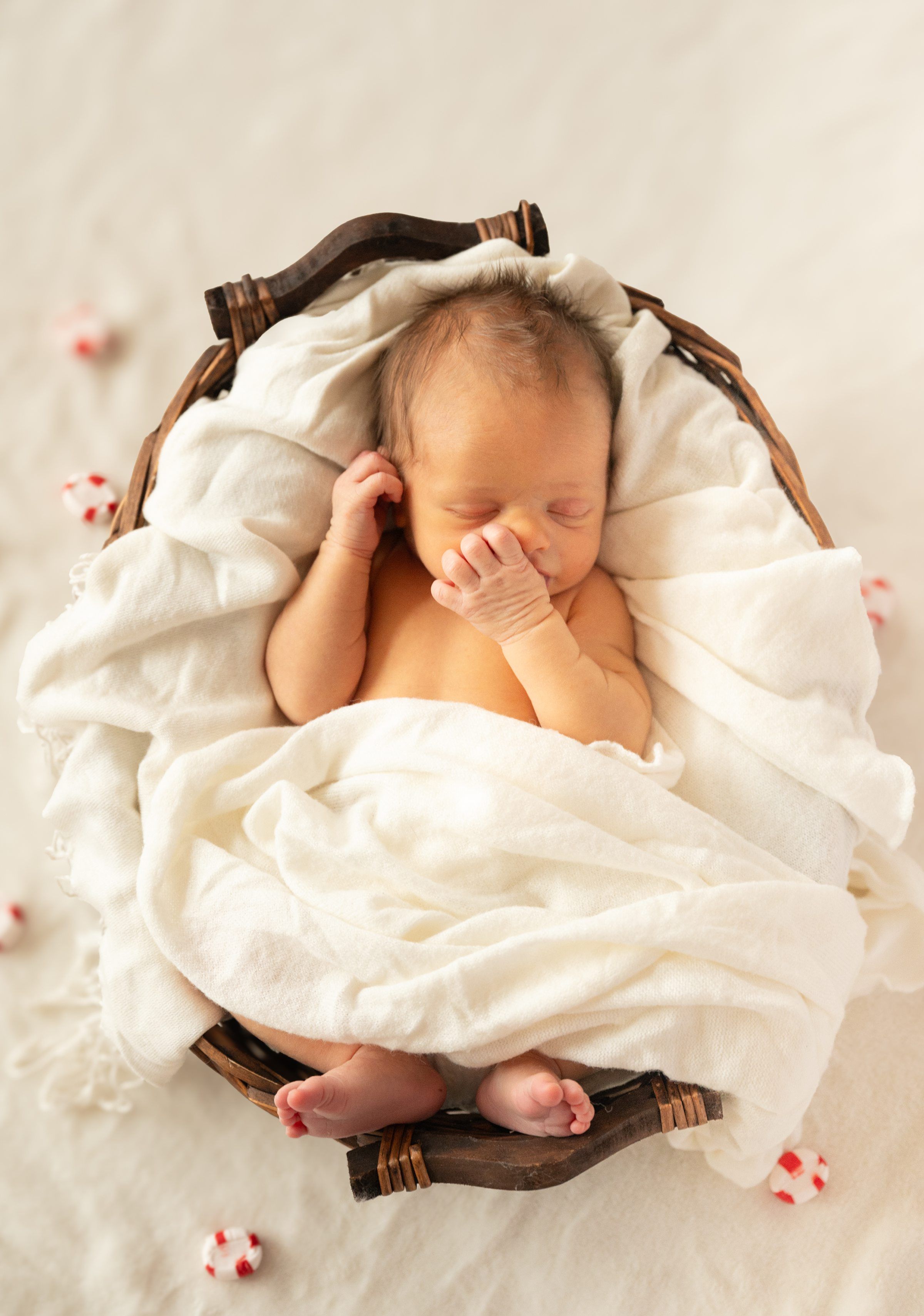 Individual newborn boy portraits in natural light studio by Bartlesville photographer Kristi Bray Photography