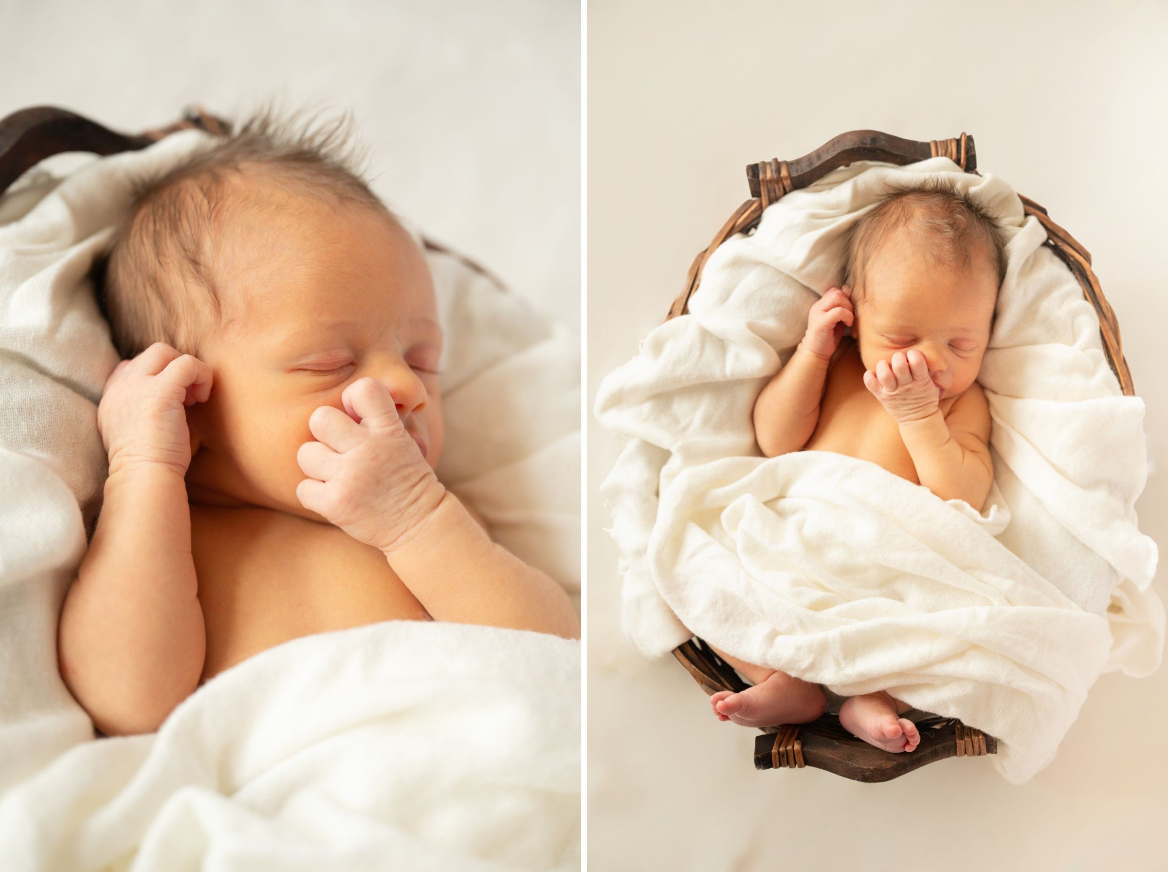 Individual newborn boy portraits in natural light studio by Bartlesville photographer Kristi Bray Photography