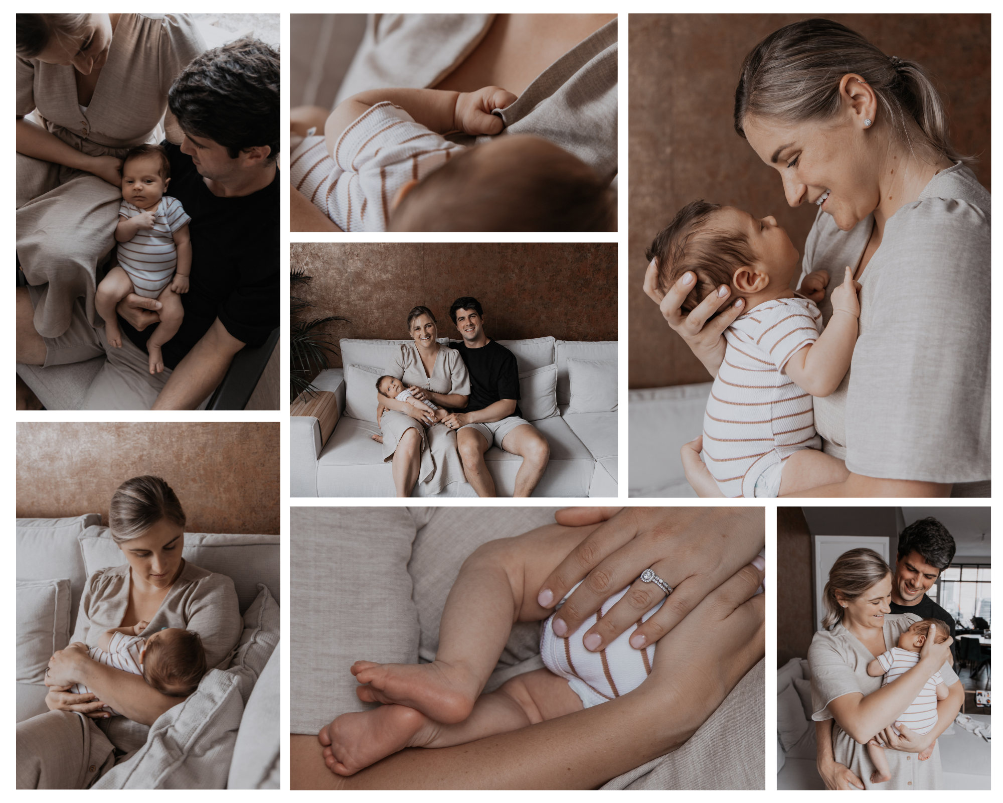 Parent’s hands cradling newborn in natural window light during Woerden-based photographer’s family session