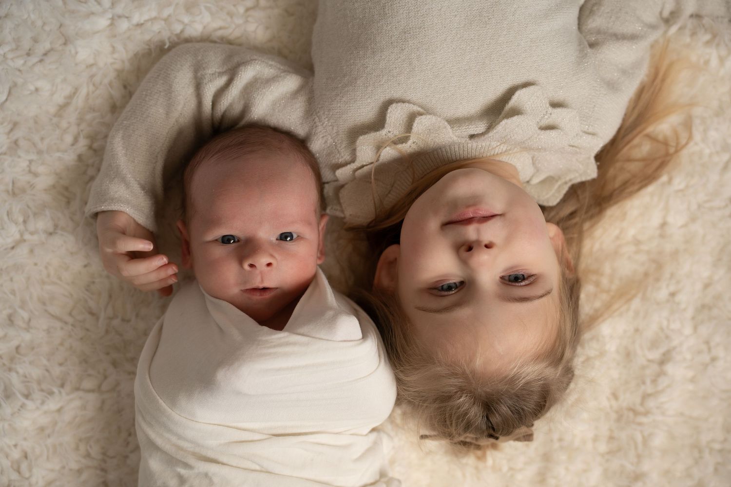 Newborn and Toddler Sibling Family Pictures