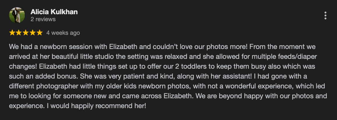 We had a newborn session with Elizabeth and couldn’t love our photos more! From the moment we arrived at her beautiful little studio the set