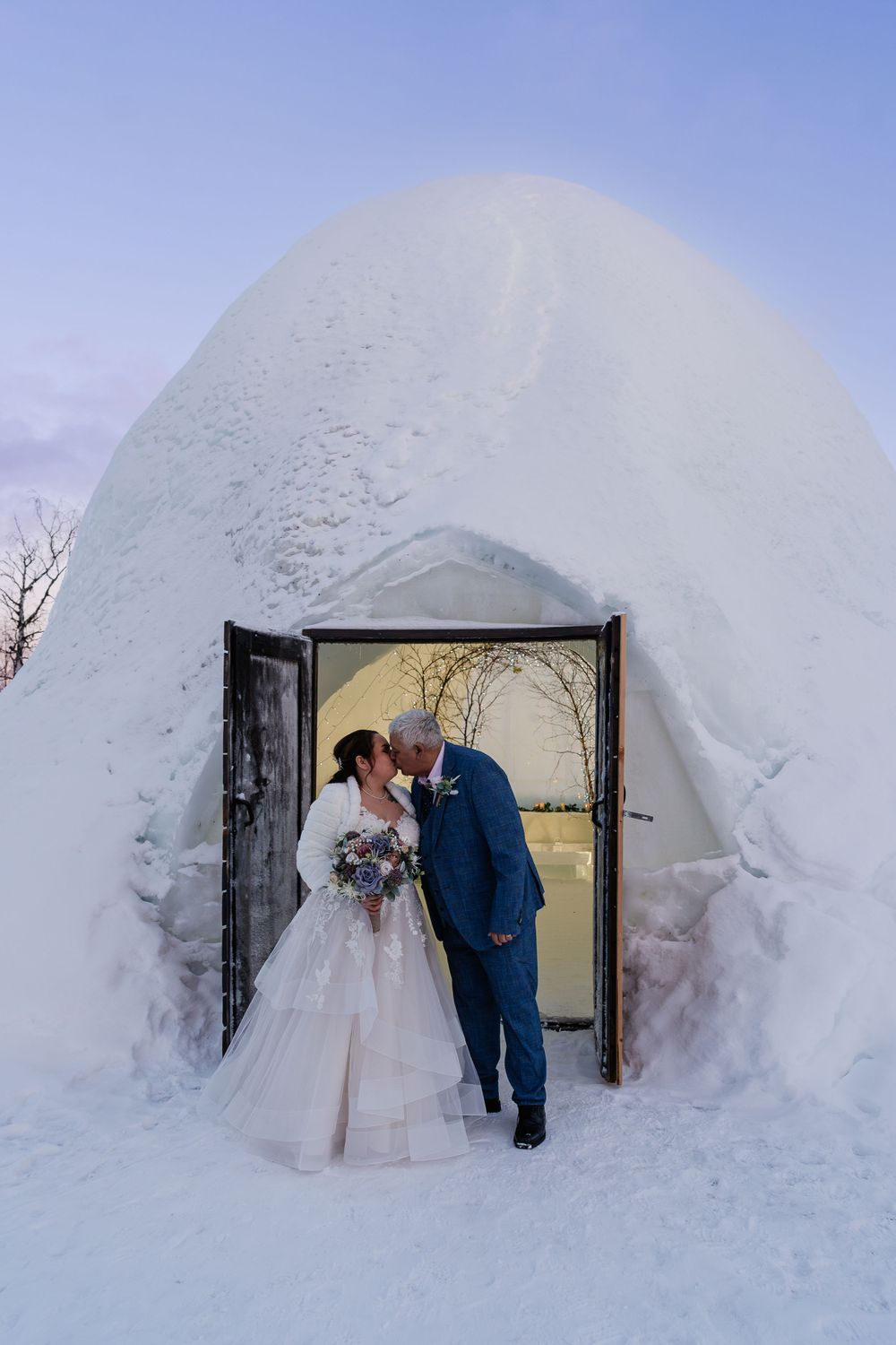 Snow Chapel Wedding at the Northern Lights Ranch, Levi with Samantha \u0026  Paul. Lapland Weddings and Elopements - Relaxed, Modern Documentary \u0026  Editorial Wedding Photography · Norfolk · London · UK · Destinations, image size:1000x1500