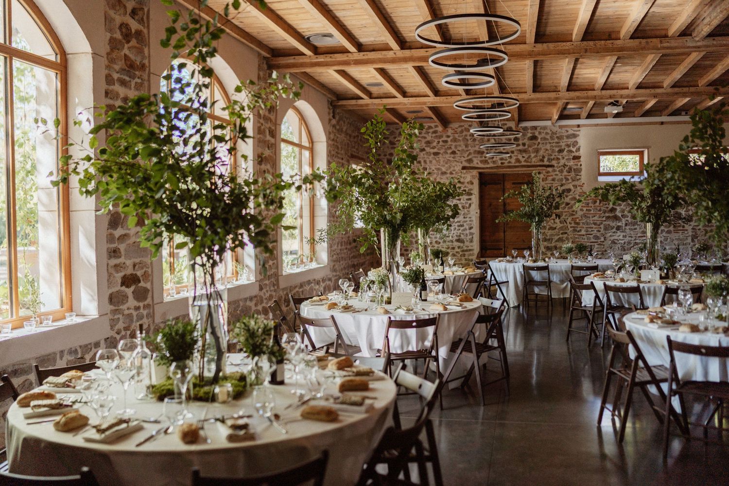 des tables de mariage décorées