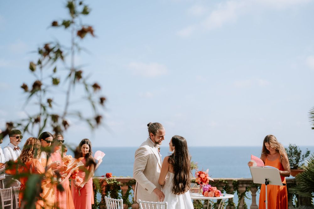 cerimonia vista mare a villa casa rossa ad imperia.