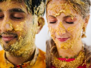 Vibrant Haldi ceremony at Hyatt Regency Chesapeake Bay Golf Resort, Spa and Marina celebrating love, culture, and joyful wedding traditions