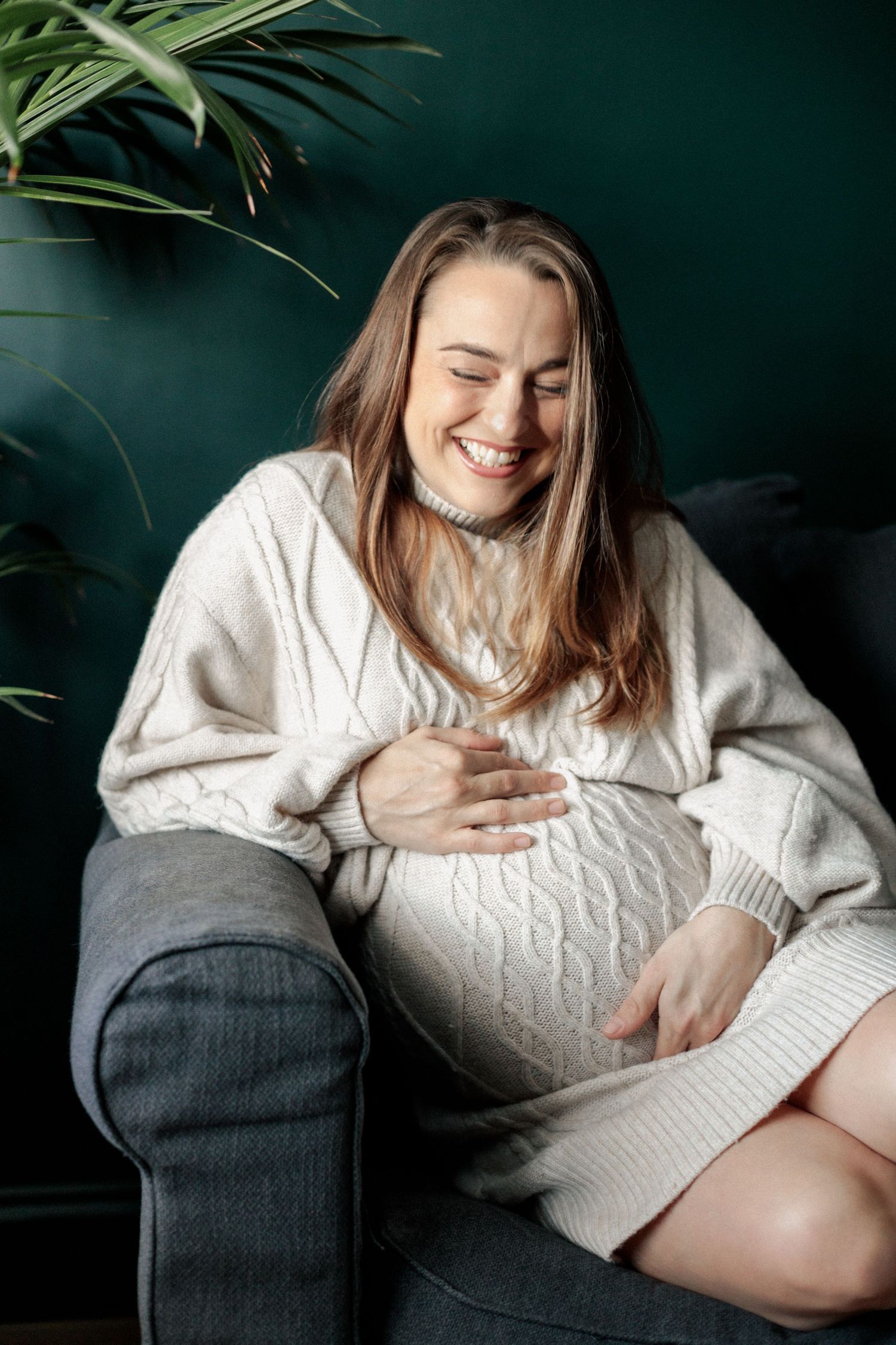 Pregnant lady on couch