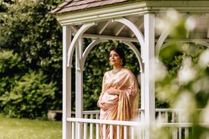 mum in gazebo in saree