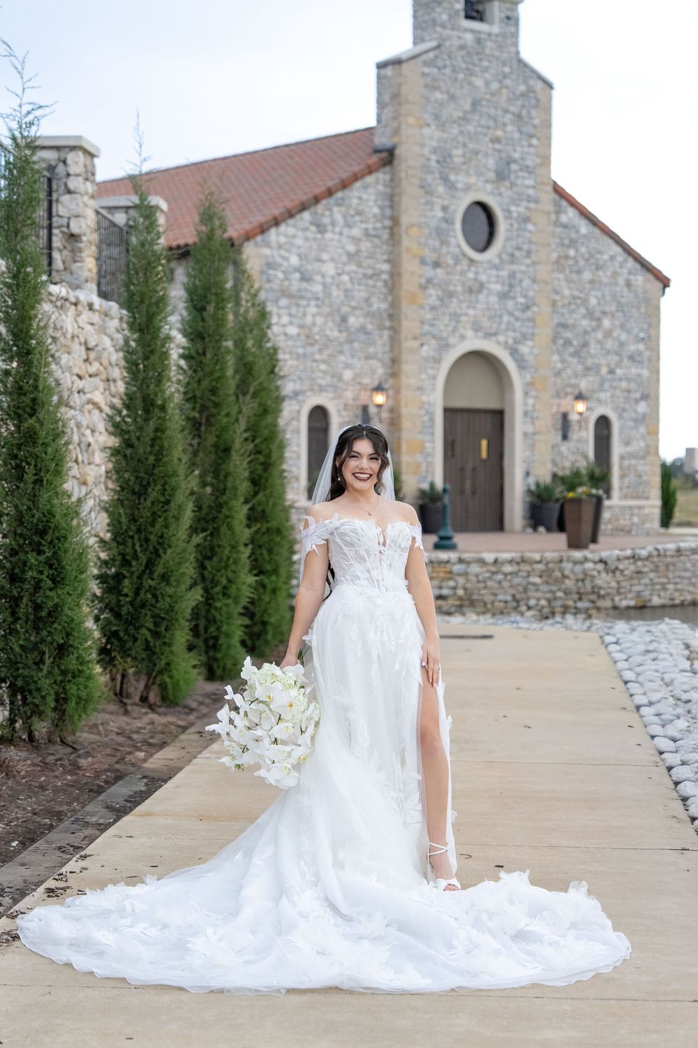 Westlake, TX 76262 Chapel at Palacios Wedding venue ceremony reception floral wedding party cutting cake getting ready couple portraits sun
