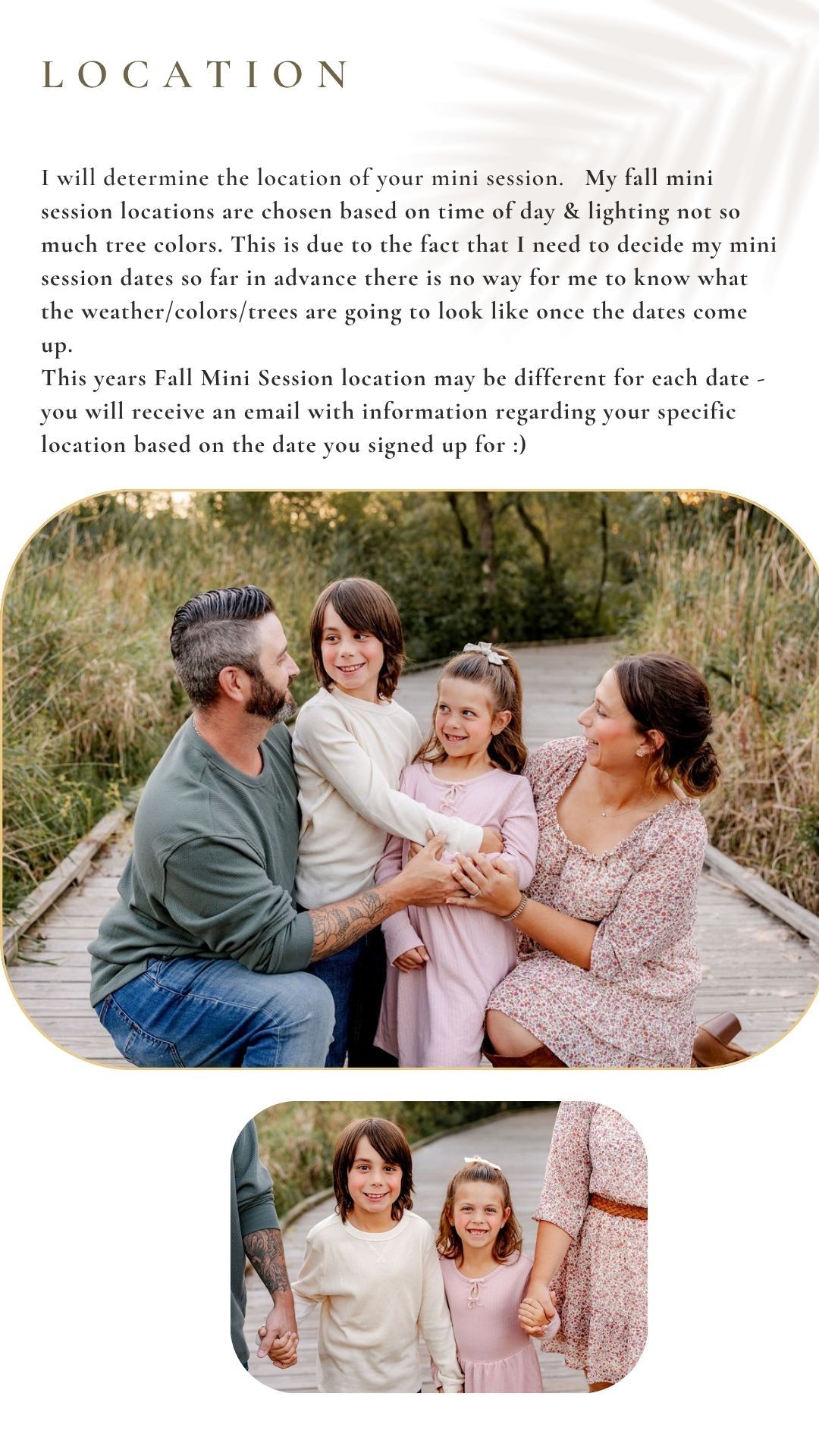A joyful family of five shares a warm embrace on a wooden boardwalk surrounded by tall golden grasses during fall.