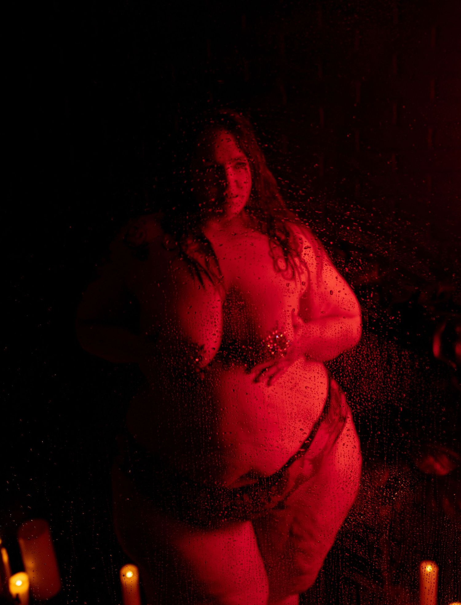 A plus sized lady in a shower scene. Greenville SC boudoir photographer, Easley SC boudoir photographer, Upstate boudoir photographer
