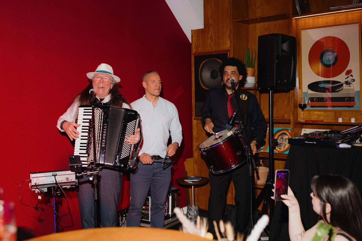 A photo of a brazil band performing at a wedding reception in Manchester