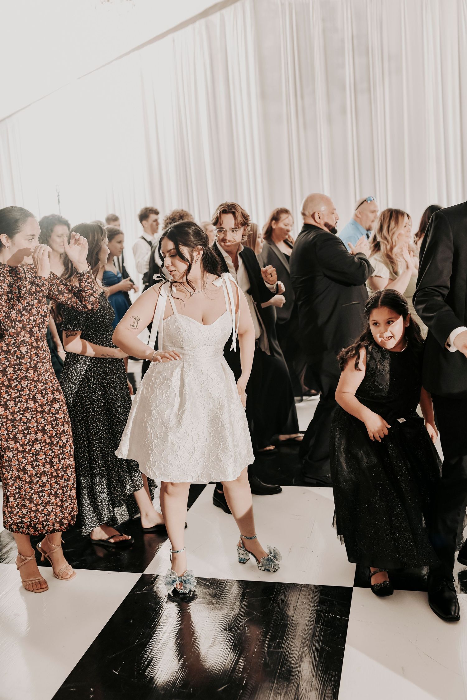 Parent dances during elegant Brighton Abbey wedding reception
