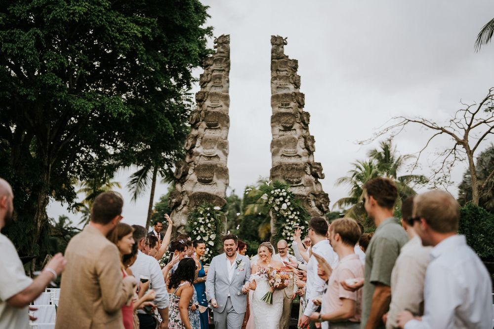 Romantic wedding portrait at Tanah Gajah Ubud