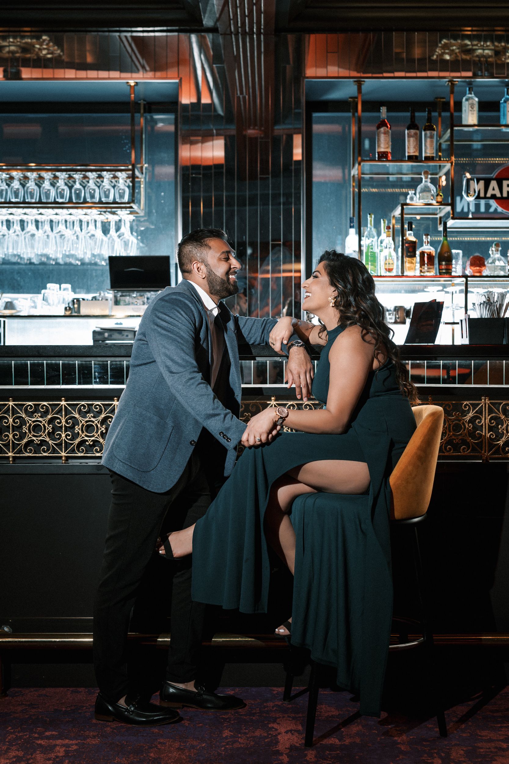 Portugal wedding photographer captures engagement photoshoot at Maxime Hotel Lisbon, with cinematic & editorial photo style
