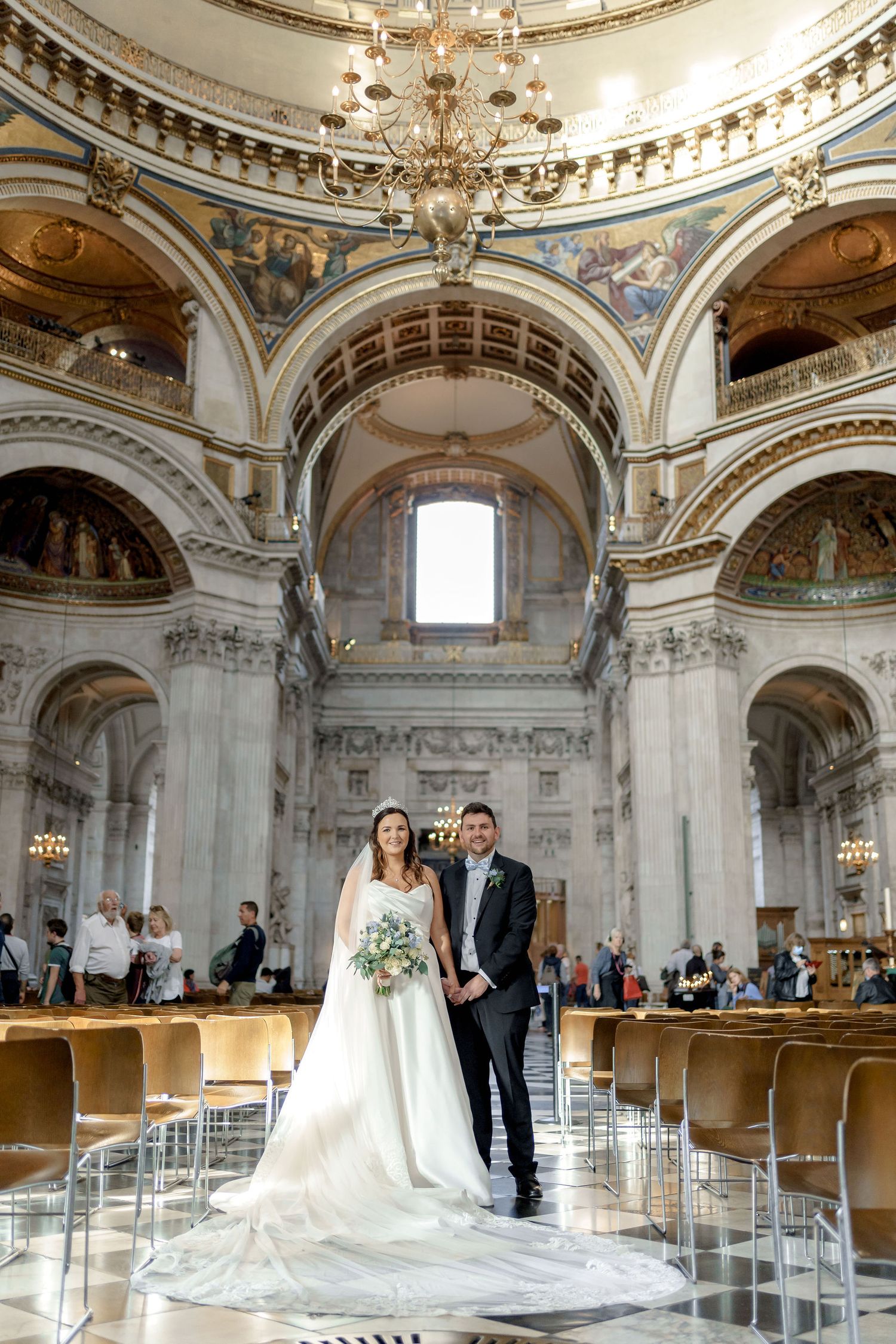 The happy couple married in St Paul's Cathedral, London.