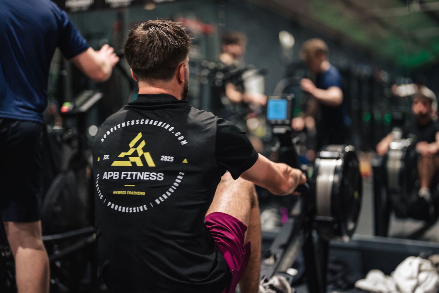 Professional commercial sports photography in Gloucestershire capturing branded gym training session at APB Fitness