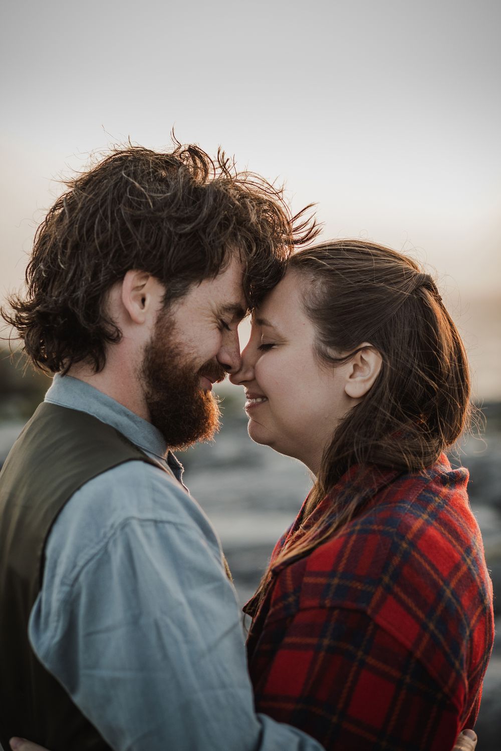Cliffs of Moher elopement followed by sunset portraits at the Burren coastline in Ireland