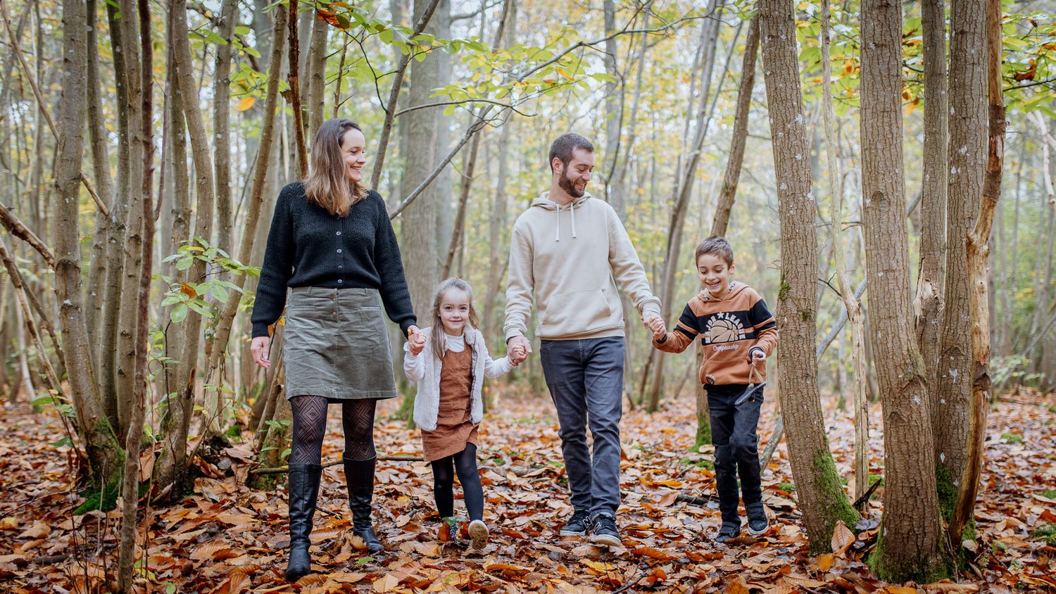 Photo de famille en extérieur dans le 78
