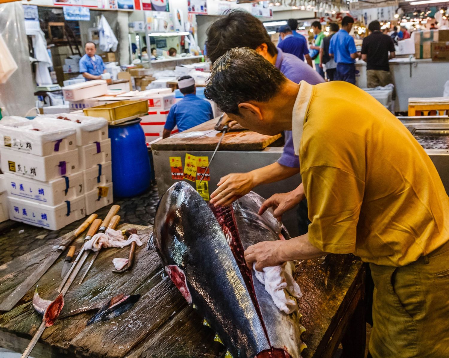 Tsukiji Outer Market, Tokyo, Japan, fish market