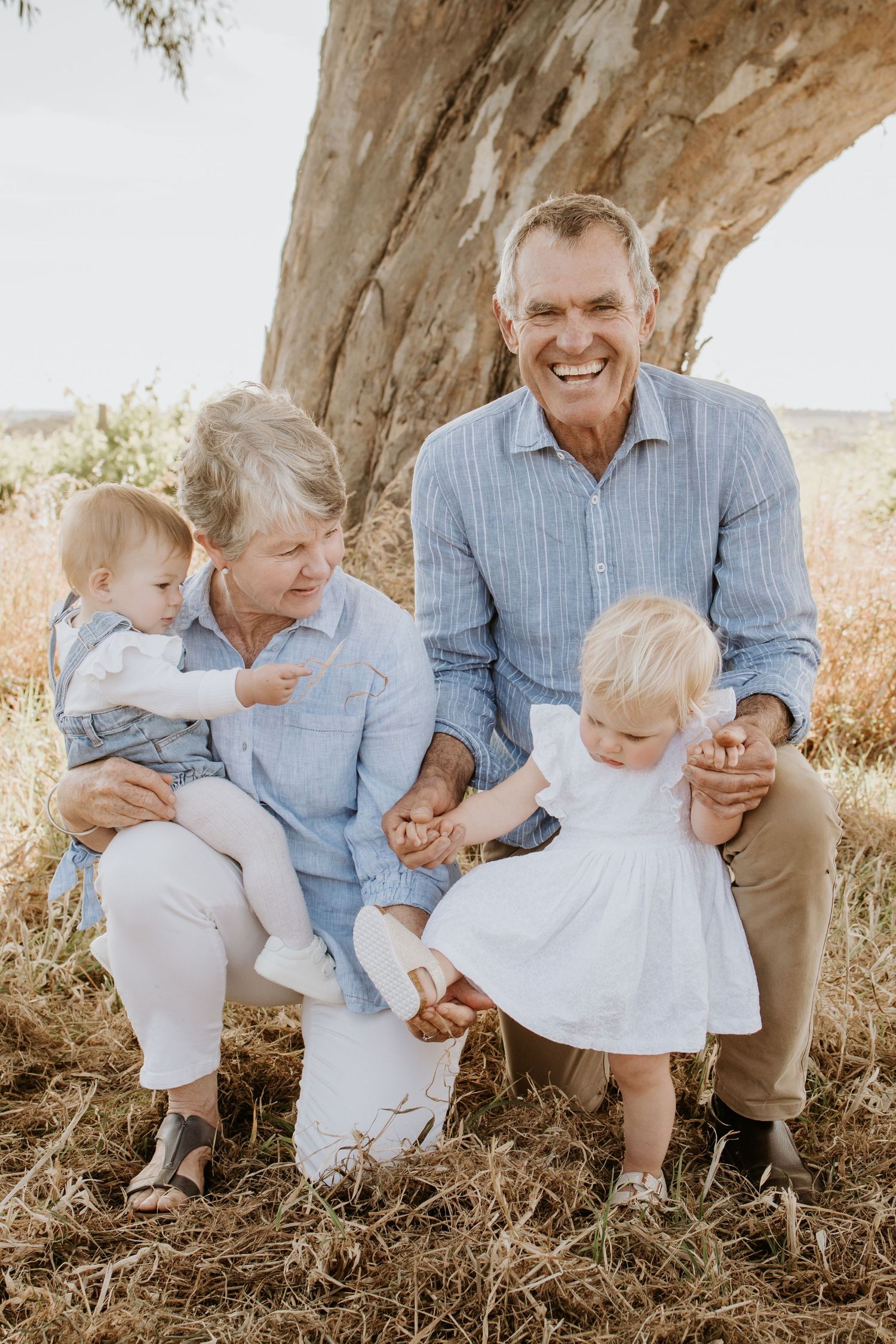Grandparents with grandchildren: The importance of documenting family history.