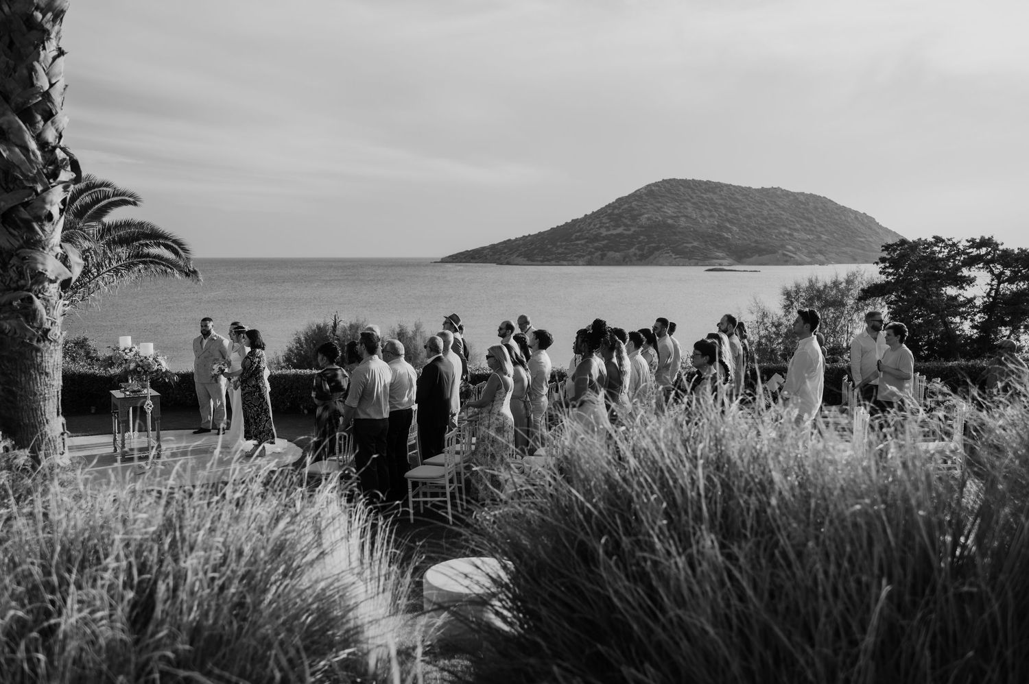 An artistic photo of a ceremony at Ktima 48 Athens wedding venue