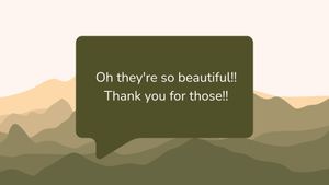 Mobile messaging screen displaying green text bubbles against a mountainous desert backdrop.