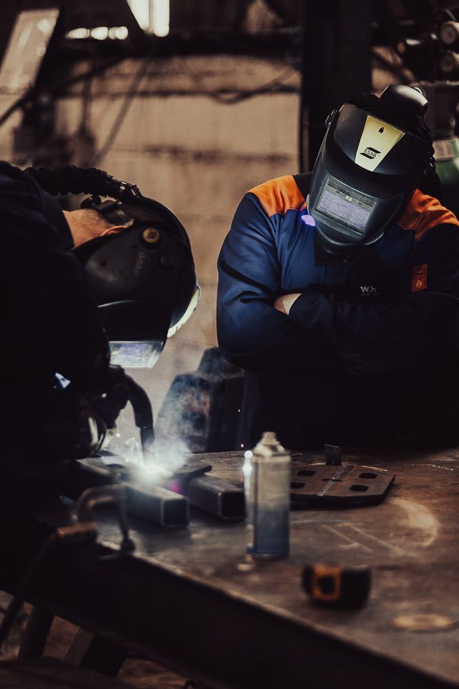 Industrial photography of welding