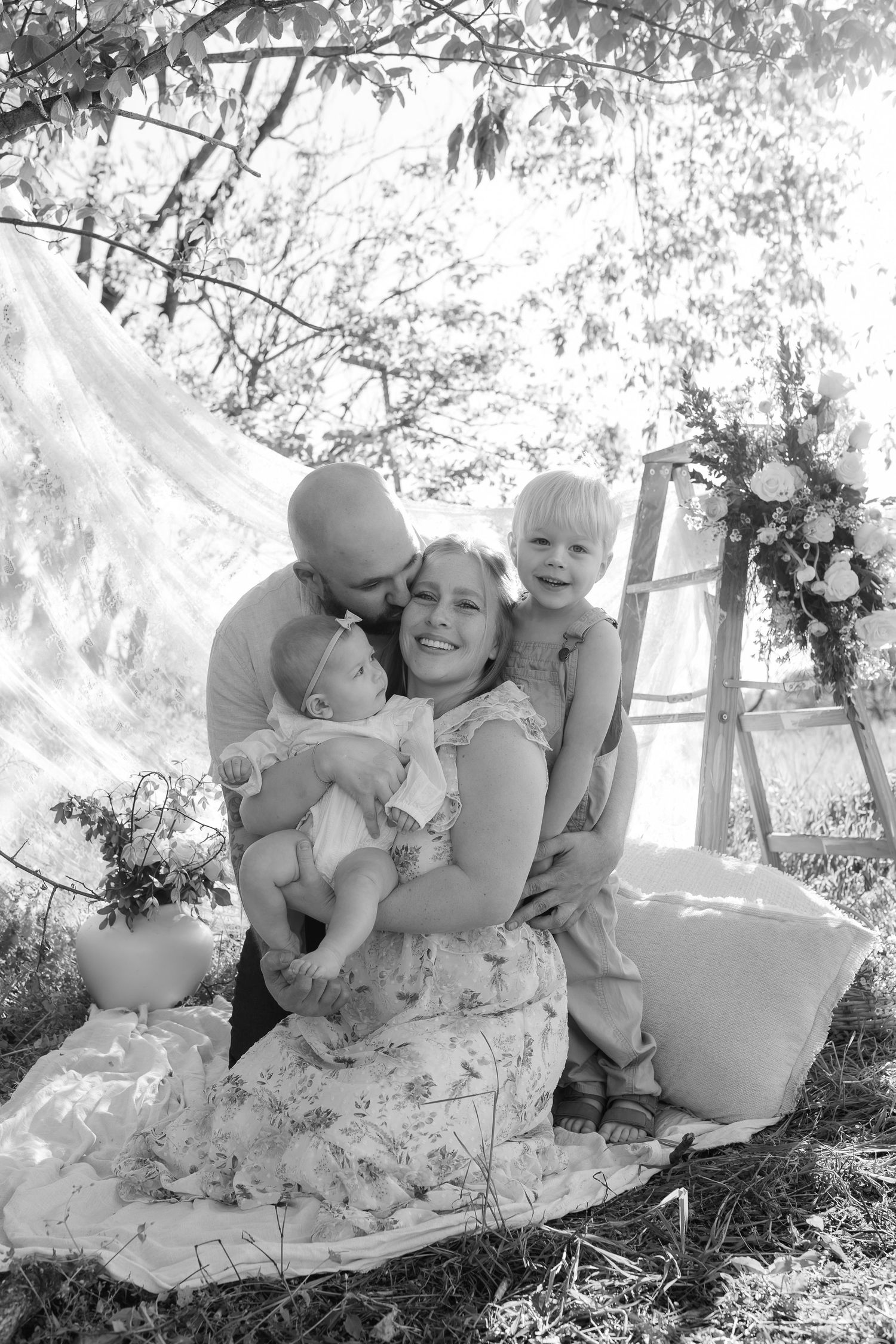 a photographer and her family as she became a mother of two
