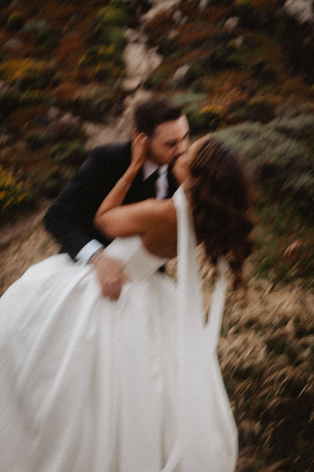 outdoor bride and groom photo