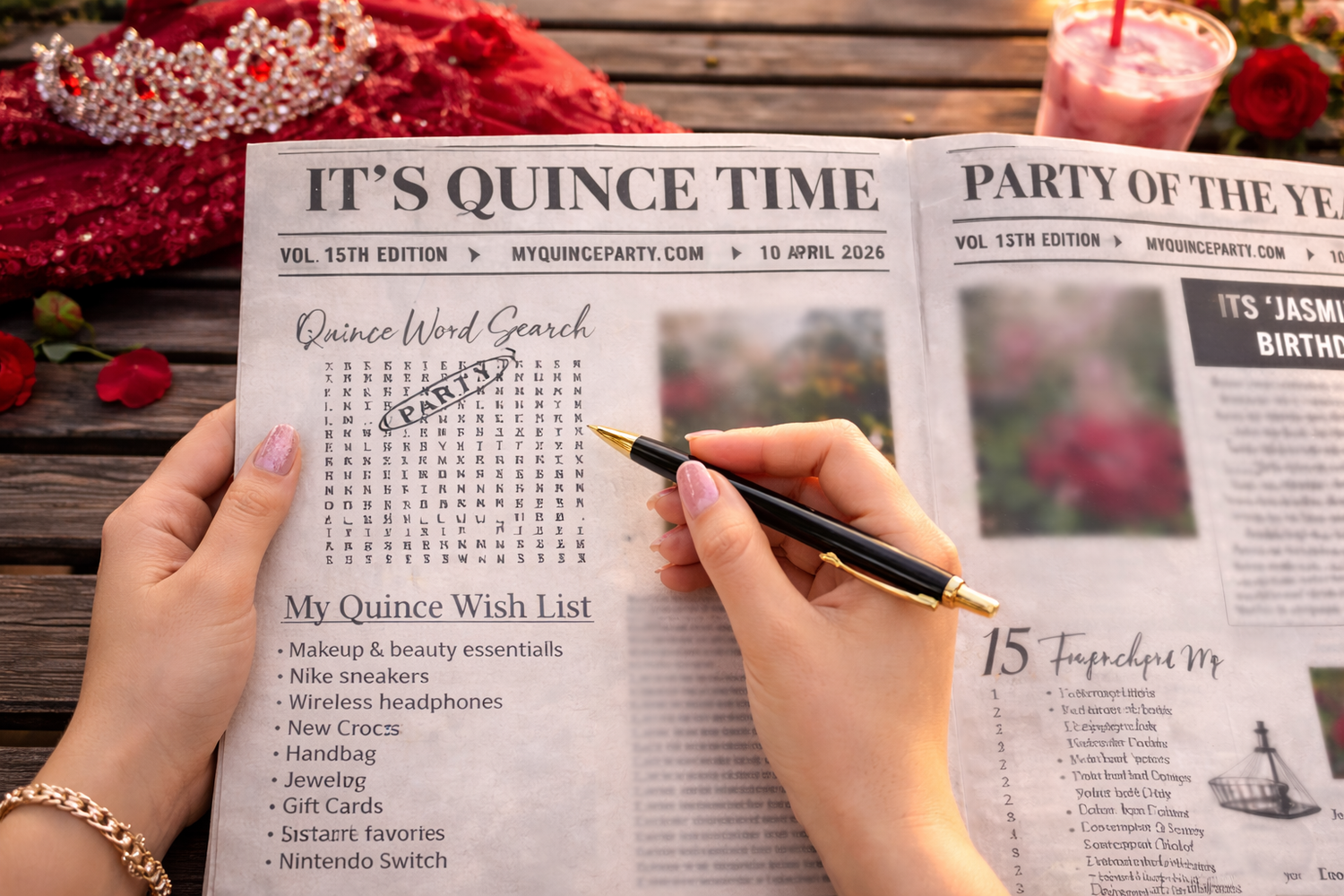 DIY Quinceañera Save the Date using Canva templates for Dallas Fort Worth families creating digital Quince invitations and announcements