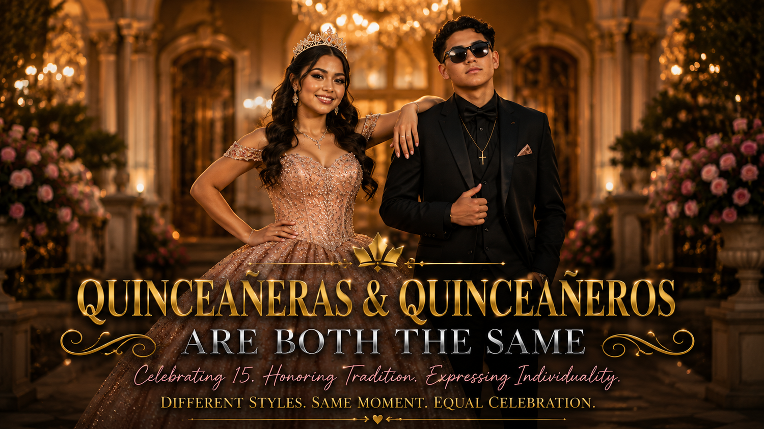 Tradiciones de quinceañero y quinceañera con padrinos, chambelanes, corte de honor, baile y fotografía profesional de 15 años en DFW