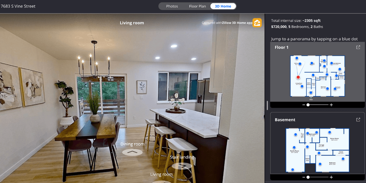 3D Virtual Zillow Home Tour/Allison Schaefer Media