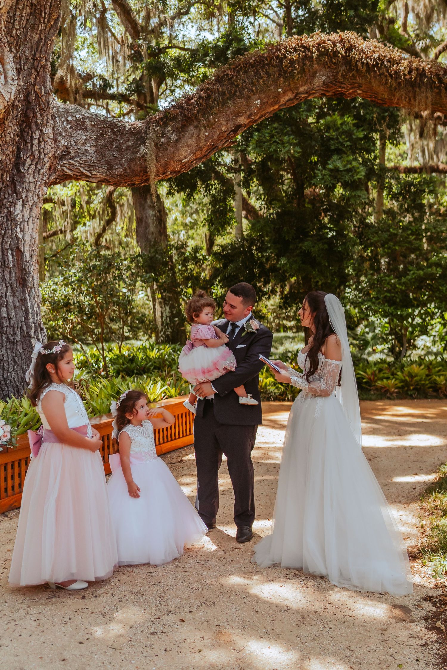 Washington Oaks Gardens State Park Wedding in Palm Coast, Florida. Family wedding photography.