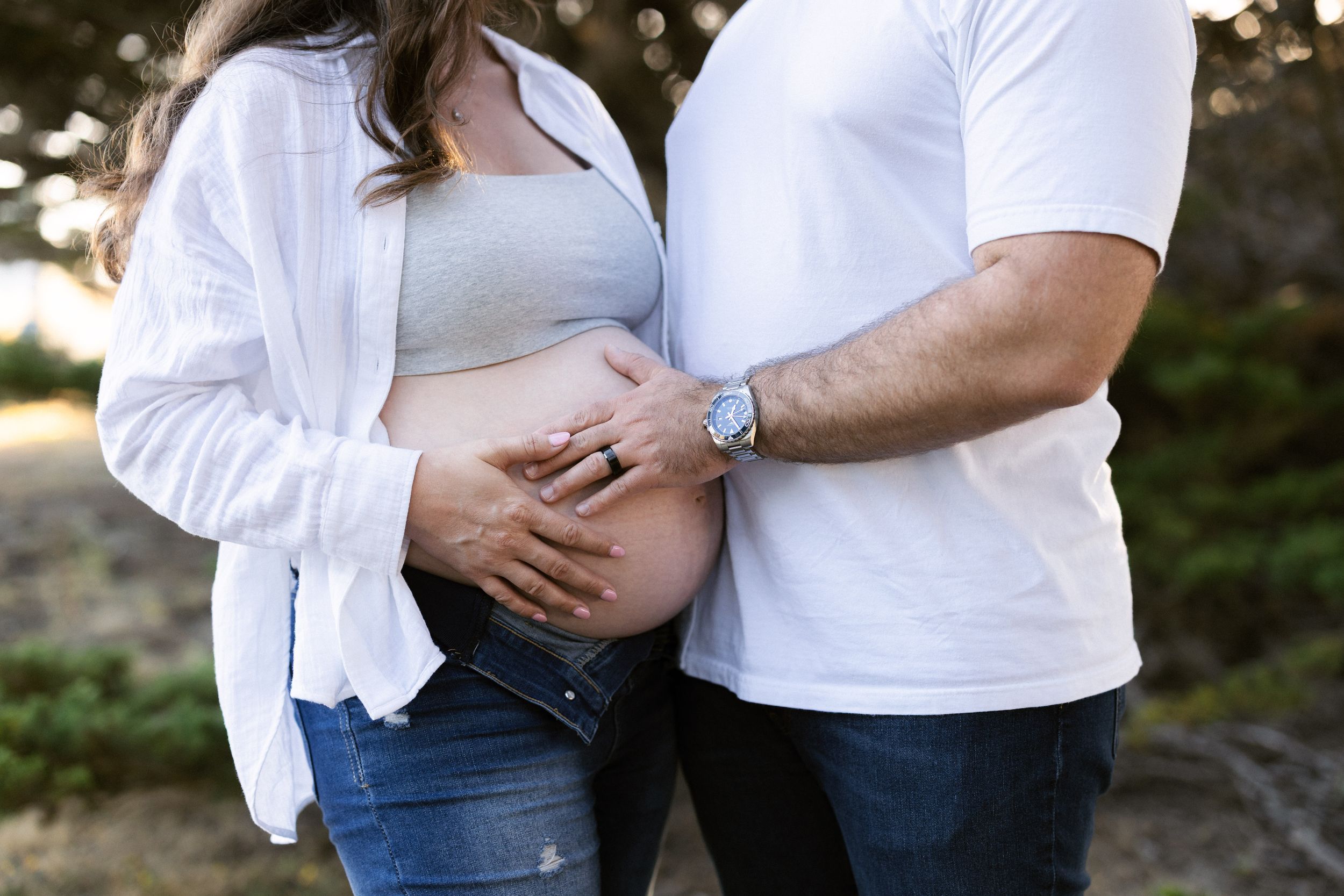 Casual maternity portraits Bay Area